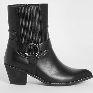 Wide fit western cowboy ankle boots 👢